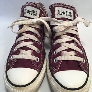 Converse Chuck Taylor 125816F All Star Ox Grape Purple Sneakers Wmn s 7 GUC